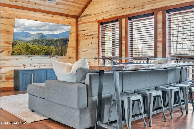 interior space featuring outdoor wet bar