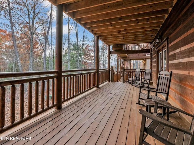 view of wooden deck