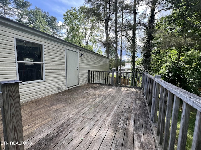 view of wooden deck