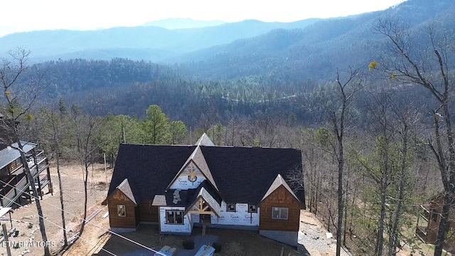 property view of mountains with a view of trees