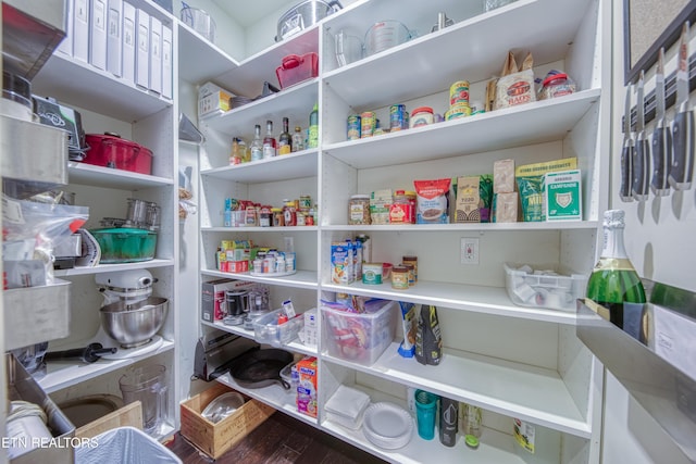 view of pantry