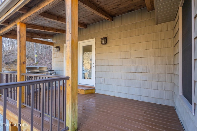 view of wooden deck