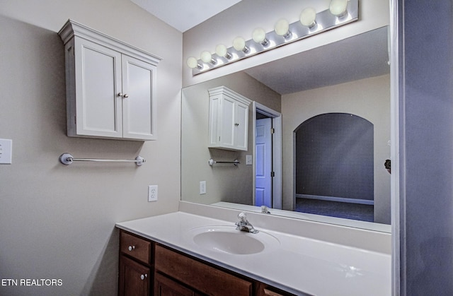 bathroom featuring vanity