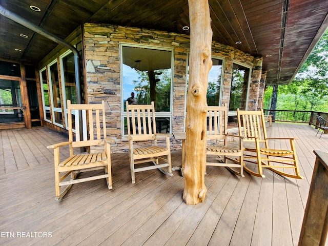 view of wooden deck