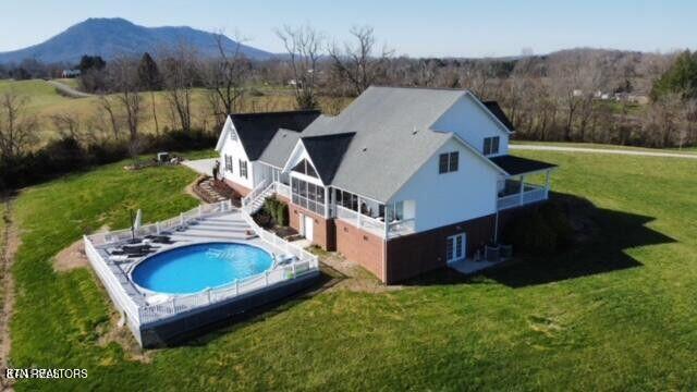 exterior space with a mountain view