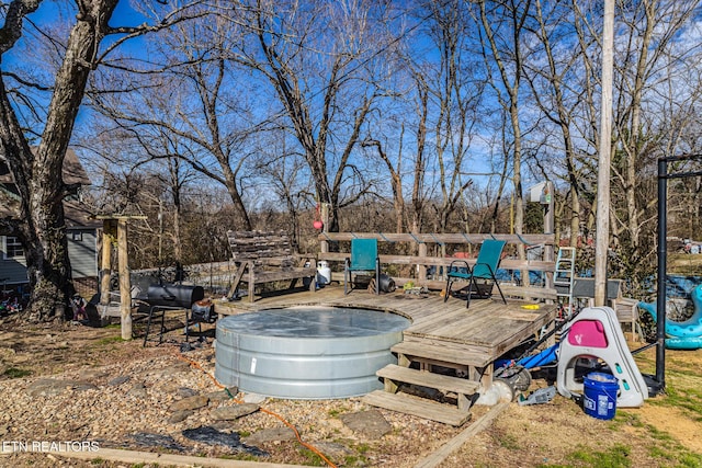 view of wooden deck