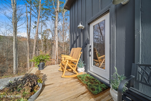 view of wooden deck