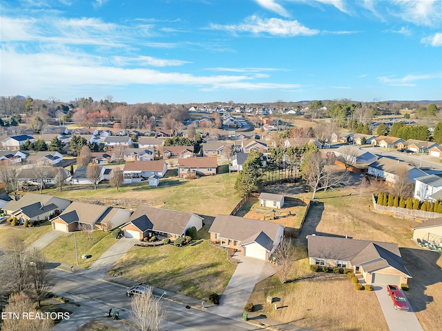 aerial view featuring a residential view