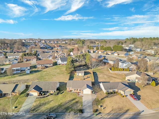 drone / aerial view with a residential view