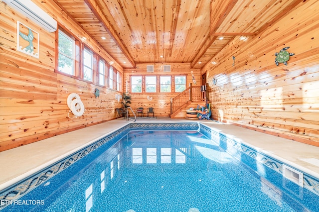 pool with a wall unit AC