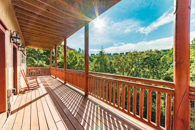 view of wooden deck