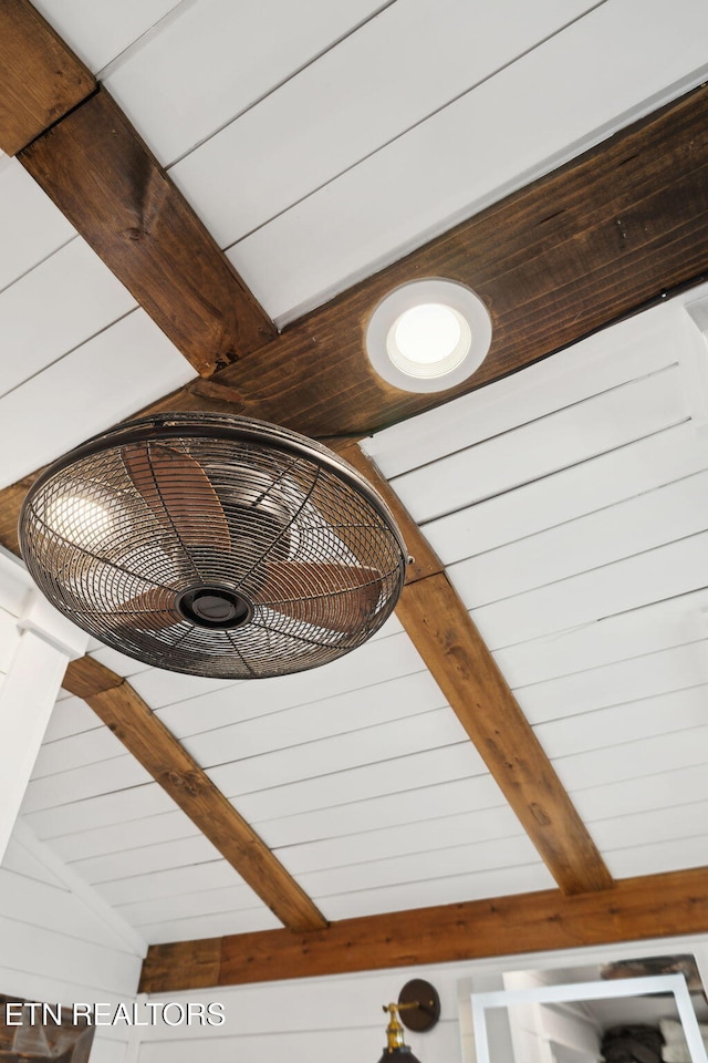 room details featuring beam ceiling