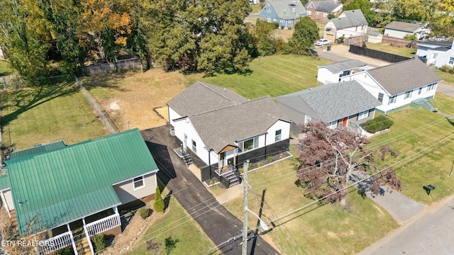 bird's eye view featuring a residential view