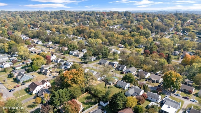 aerial view featuring a residential view