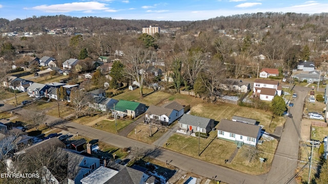 drone / aerial view with a residential view