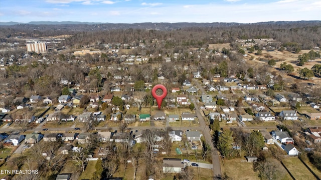 aerial view featuring a residential view