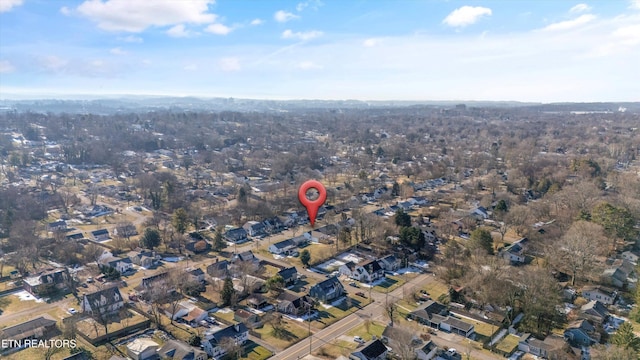 drone / aerial view featuring a residential view