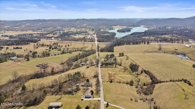 drone / aerial view with a rural view