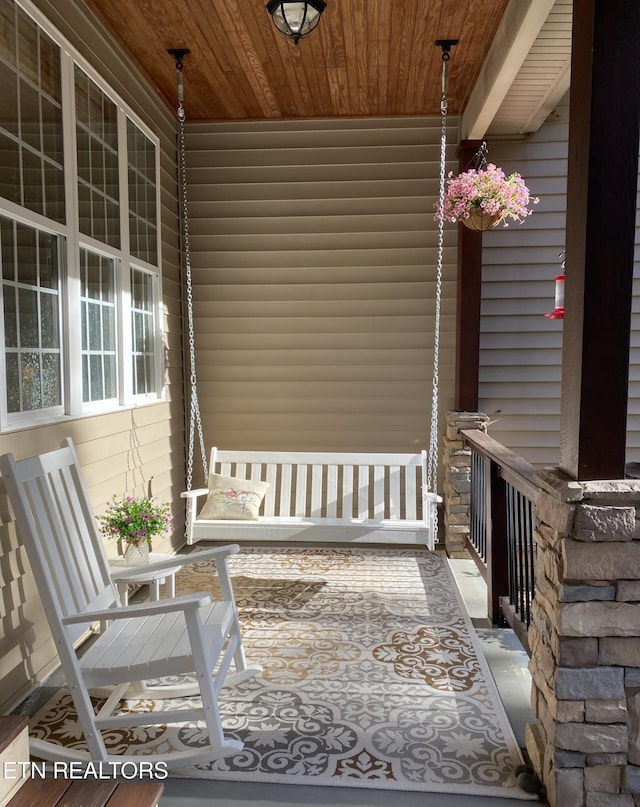 view of patio with covered porch