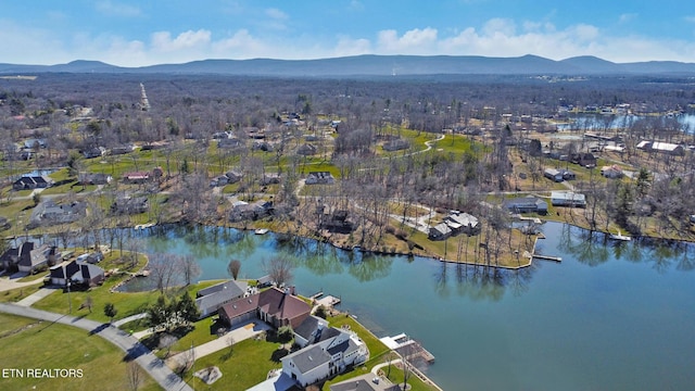 2024 Cravens Dr, Crossville, TN 38572 - aerial view of property and surrounding area featuring a water and mountain view and nearby suburban area