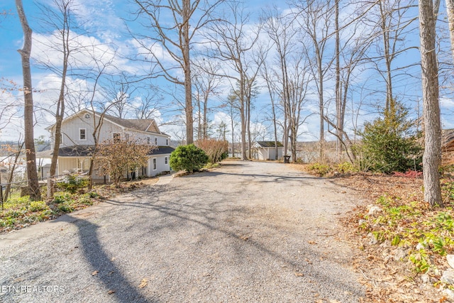 view of road featuring driveway