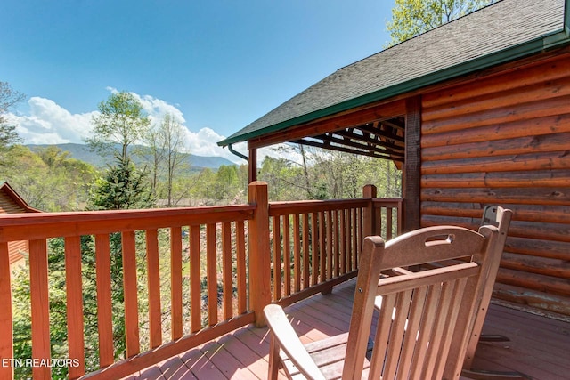 view of wooden terrace