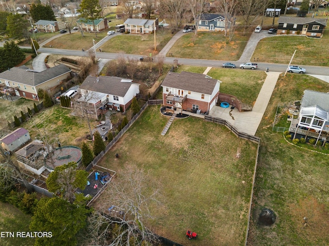 birds eye view of property featuring a residential view