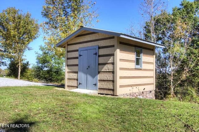 view of shed