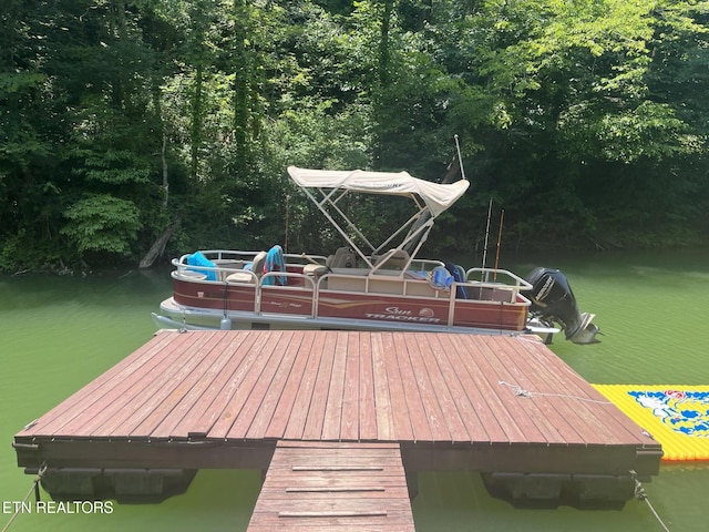 view of dock area