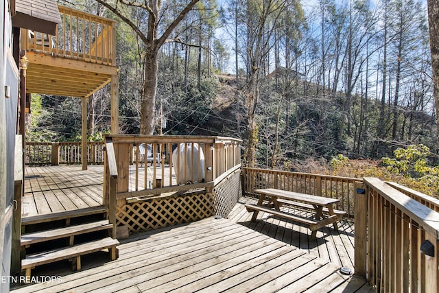 view of wooden terrace