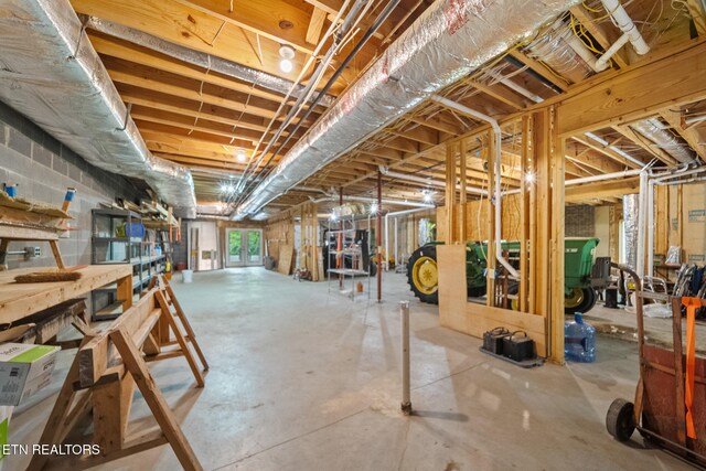 view of basement