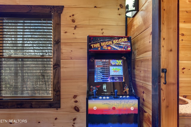 interior details with wooden walls