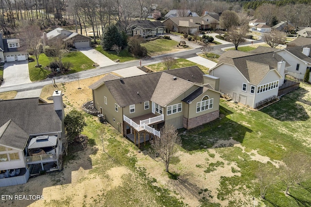 birds eye view of property featuring a residential view