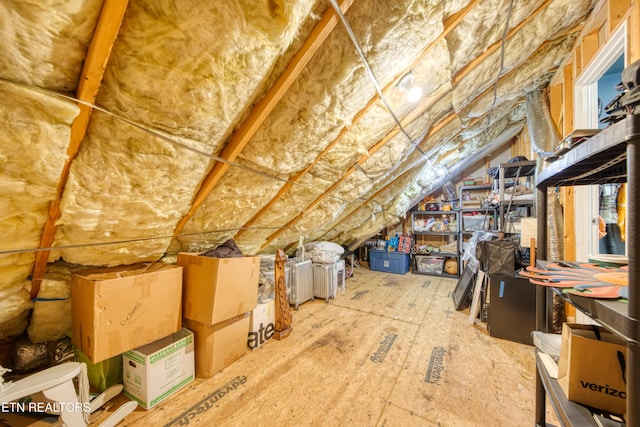 view of attic