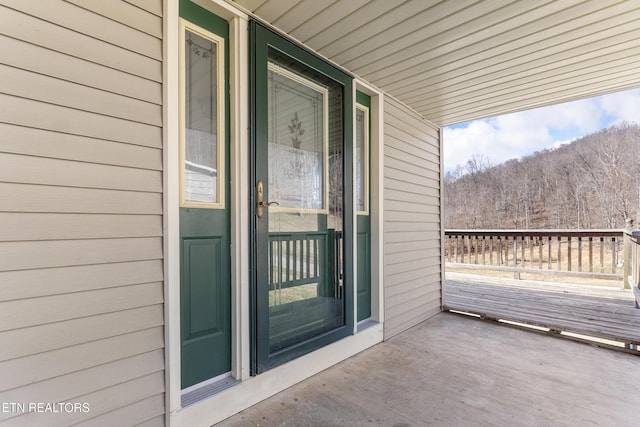 view of doorway to property
