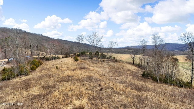 view of mountain feature featuring a rural view