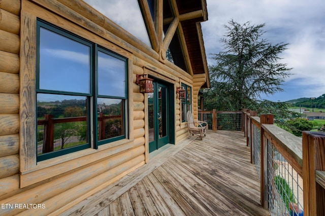 view of wooden deck