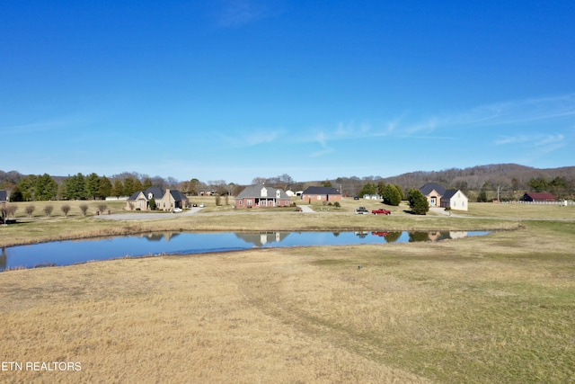 view of water feature featuring a mountain view