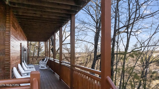 view of wooden deck