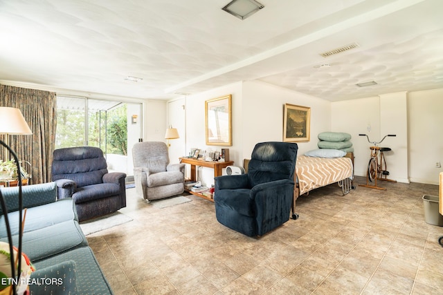 living room with visible vents