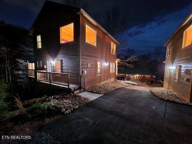 1012 Ravens Ford Way, Sevierville, TN 37876 - view of property exterior at twilight