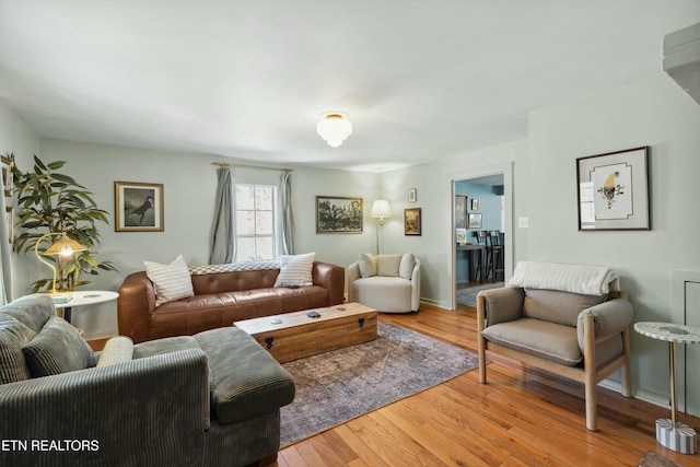 living room featuring wood finished floors