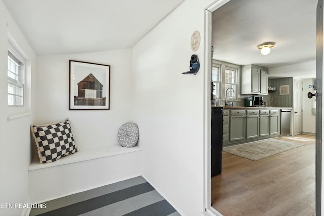 interior space featuring wood finished floors