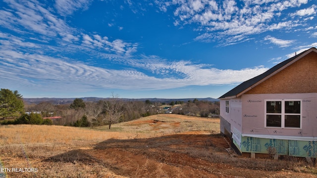 exterior space with a mountain view