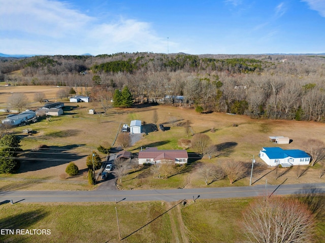 bird's eye view featuring a rural view