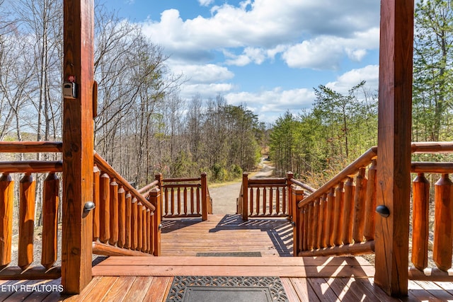 view of wooden deck