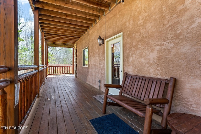 view of wooden deck