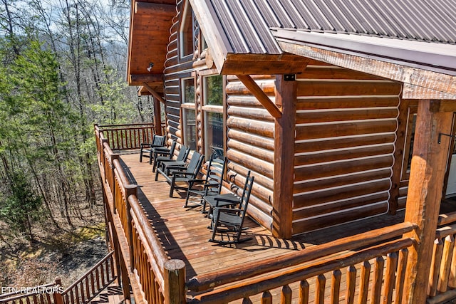 view of wooden deck