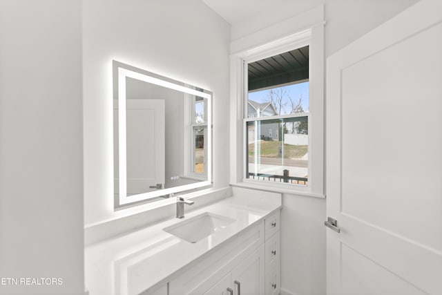 bathroom with vanity