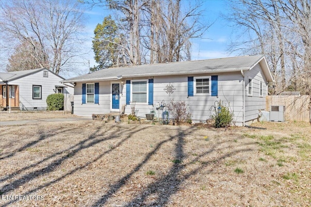 1218 Jones St, Athens, TN 37303 - view of front facade featuring central air condition unit and fence
